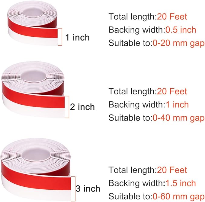 TORRAMI Wide Silicone Weather Stripping 3 inch Width 20 Feet Length, Draft - Image 2
