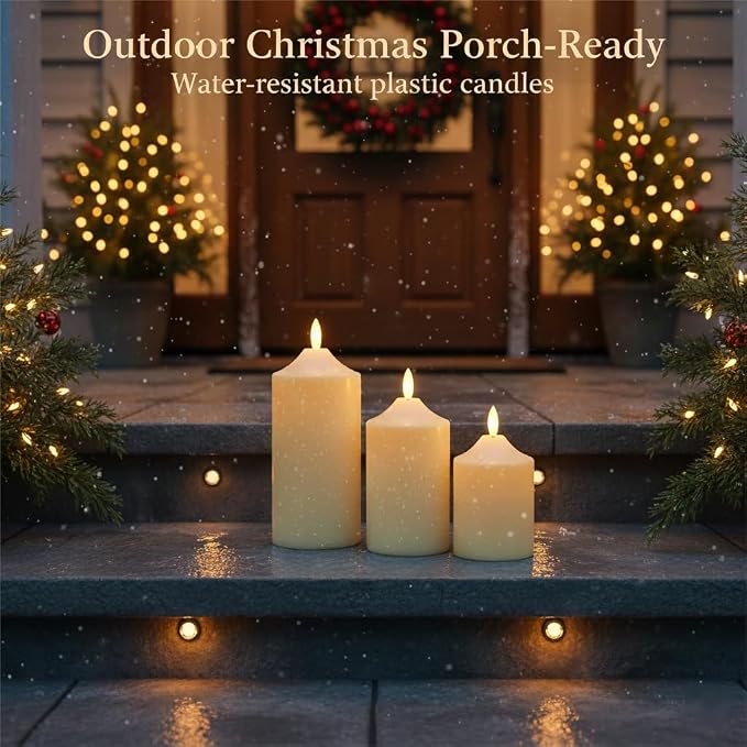 Battery Operated Candles with Timer, LED Flameless Candles with Remote | - Image 4
