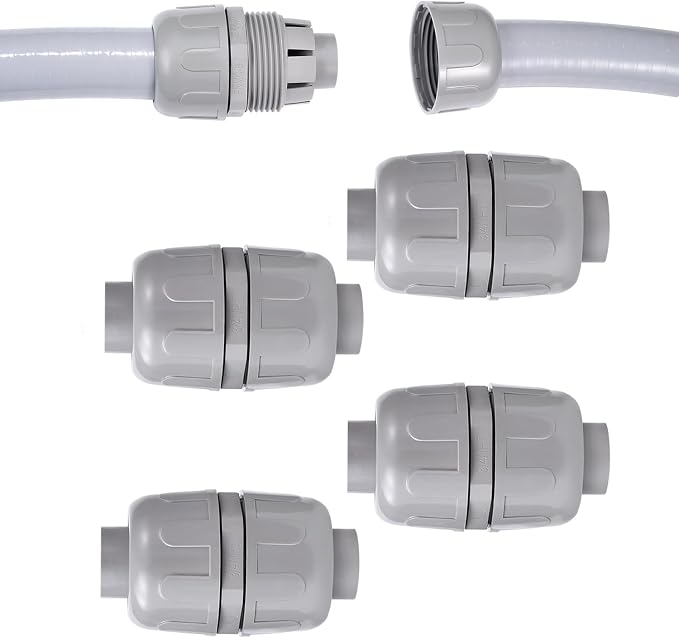 4 Pcs NPT 3/4 Inch Liquid Tight Connector Non-Metallic PVC Electrical Flexible by Aandxmok