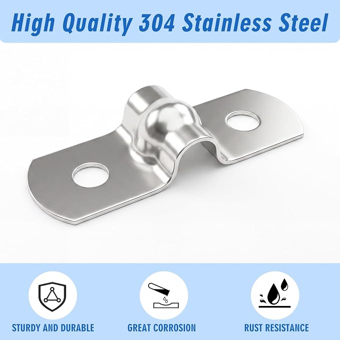 Yaocom 100 Pcs 3/8 Inch Opening Pipe Strap 304 Stainless Steel Conduit Clamp - Image 3
