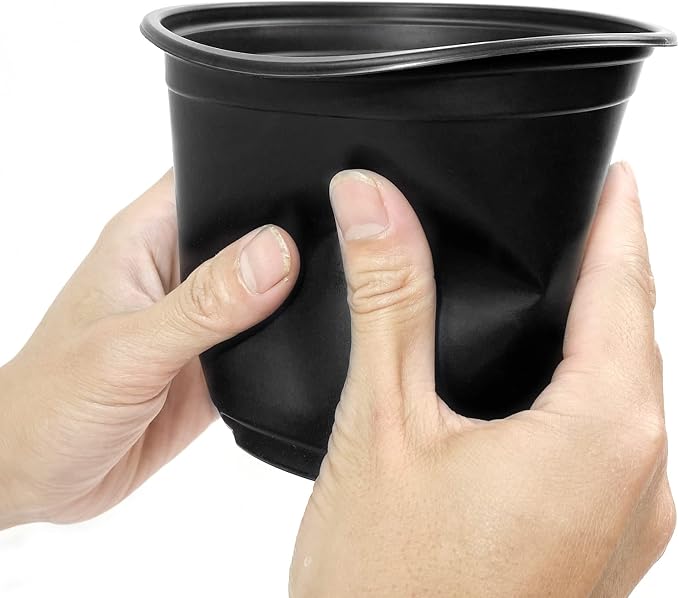 RAOOKIF 100 Pack Nursery Pots, 6 Inch Plastic Plant Pots - Image 3