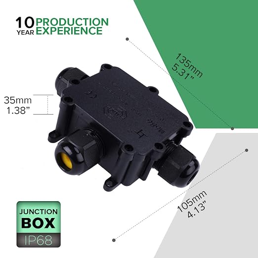 La Vane IP68 Waterproof 3 Way Electrical Junction Box - Image 2