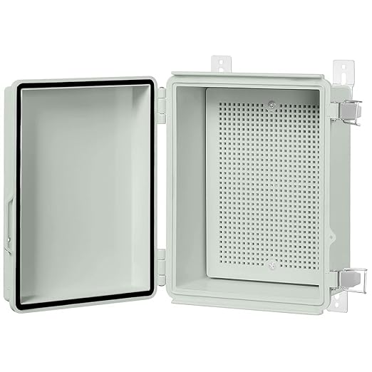 ABS Junction Box Hinged Cover Stainless Steel Latch IP67 Waterproof Plastic by LeMotech