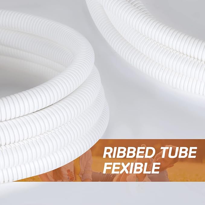 20FT 1/4in Wire Loom Split Tubing Auto Wire Conduit Flexible Cover White - Image 5