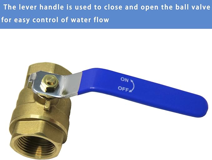 1/2 ball valve NPT Female Threaded Brass Ball Valve, US Standard 1/2” Brass - Image 5