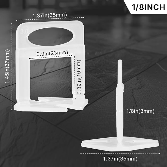 2400 Tile Spacers 1/8 Inch Tile Leveling Clips - Image 2