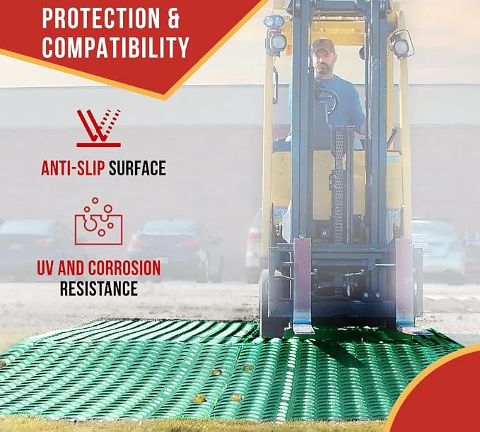 5 Pk 4' x 8' Green Ground Protection Mats - Image 6