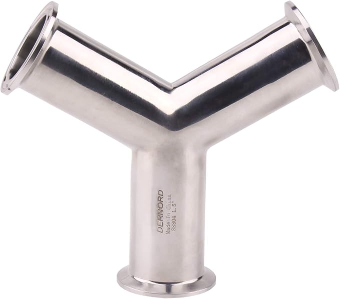 DERNORD Tri Clamp Wye Clamp End True Y Type Cross Tee Tube Stainless Steel 304 - Image 6