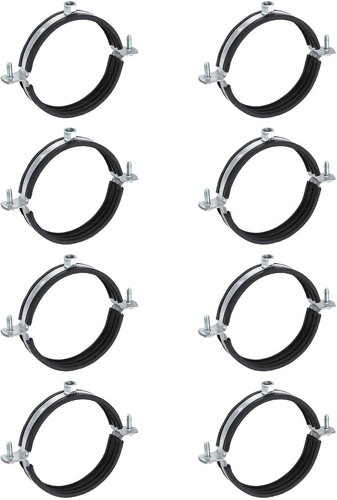 HARFINGTON 8 Pcs Split Ring Pipe Hanger 4-5/16" Galvanized Steel Sheet Wall by HARFINGTON