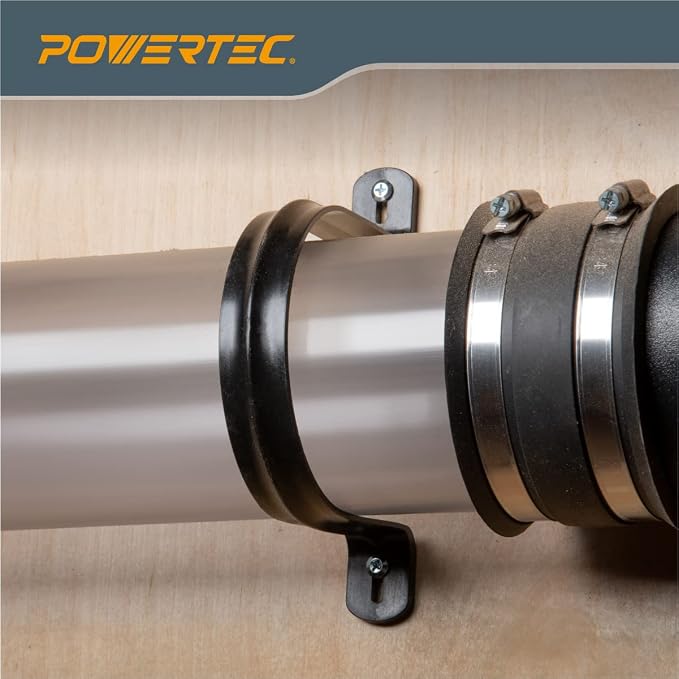 POWERTEC 70343-P2V Hangers for 4" Dust Collection Hose, Pipes and Dust - Image 5