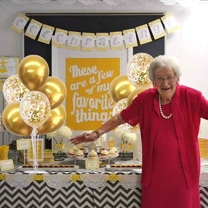 TONIFUL 4 Set Gold Balloon Stand Balloon Centerpieces - Image 6