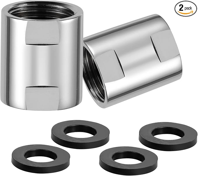 OFFO Shower Pipe Fitting, Brass Converter Adapter, G1/2 x G1/2 in Female Thread by OFFO