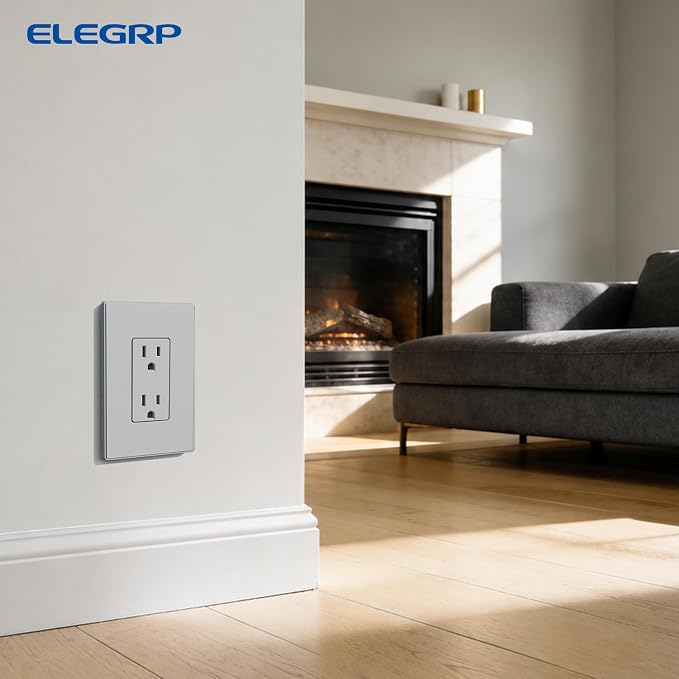ELEGRP 1-Gang Screwless Decorative Wall Plates, Mid-Size Unbreakable - Image 6