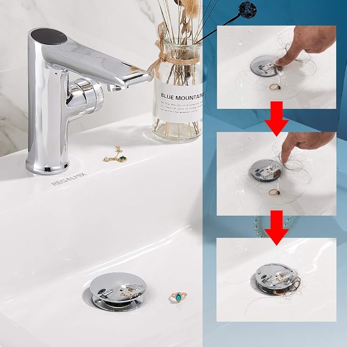 Bathroom Sink Drain, Vessel Sink Pop Up Drain - Image 3