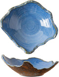 8" Small Ceramic Decorative Bowl 1 Pice – Irregular Rim Reactive Glaze Candy by Amitofo