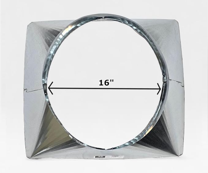 20"x19"-16" Square-to-Round Duct Transition Adapter - Image 3