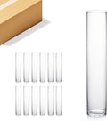 WGVI Quality Thick Weighted Tall Clear Cylinder Glass Vase, Flower Arrangement by WGVInternational-OpusGlassware