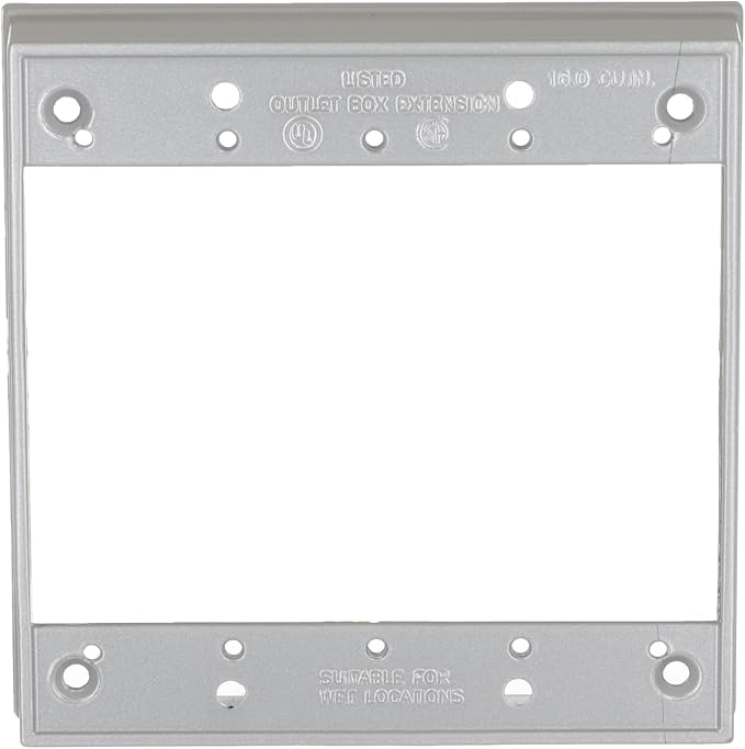 BELL 5407-0 2-Gang Weatherproof Extension Ring, 1-1/32 in. Deep - Image 2