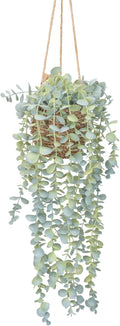 Artificial Hanging Plants in Woven Basket by HOFMEFY
