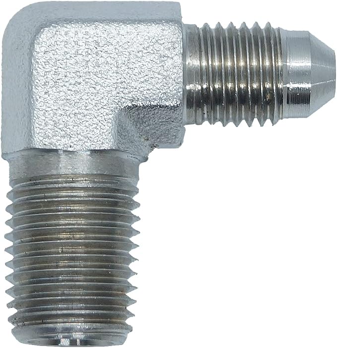 RFS Stainless Steel JIC Flared Tube Fitting, 90 Degree Elbow by RFSHydraulics