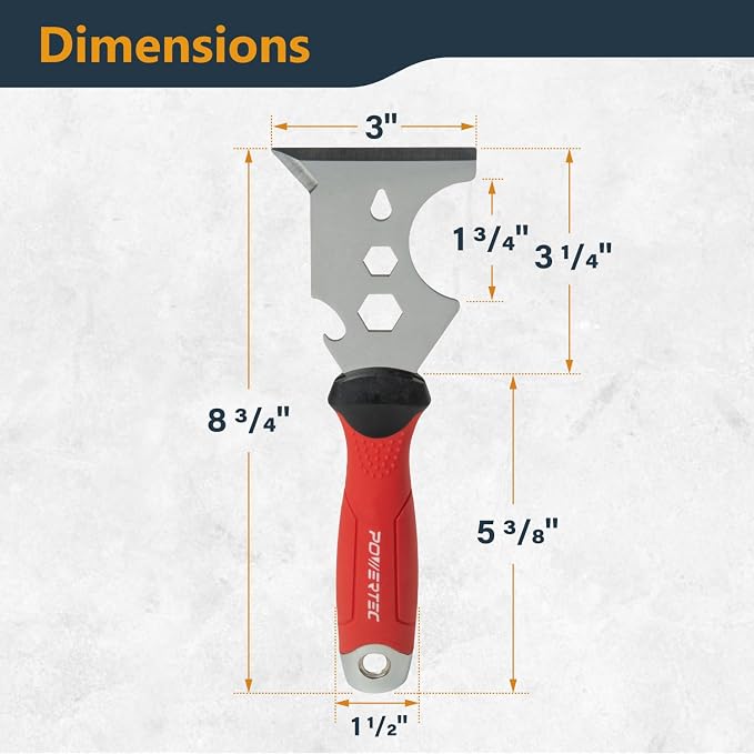 POWERTEC 72483 Drywall Hand Tool Kit – 4” & 6” Stainless Steel Joint Knives - Image 8