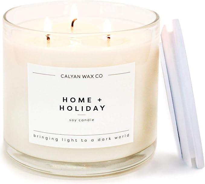 Home & Holiday 3 Wick Scented Candle by CalyanWaxCo