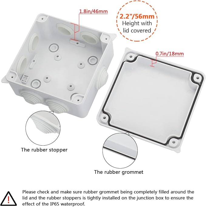 ABS Plastic Dustproof Waterproof IP65 Junction Box Universal Electrical Project - Image 4