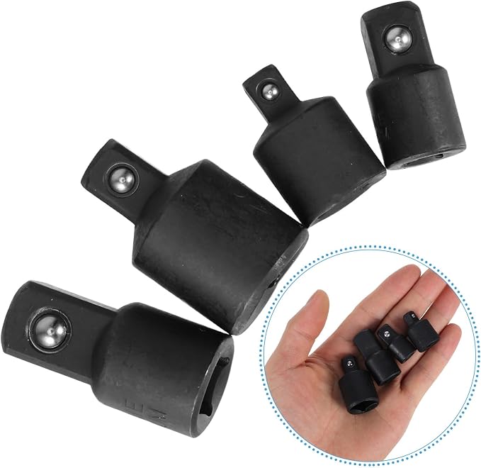 Impact Socket Adapter and Reducer Set Inch 3/8 1/4 4pcs 1/2 Black | High Carbon - Image 9