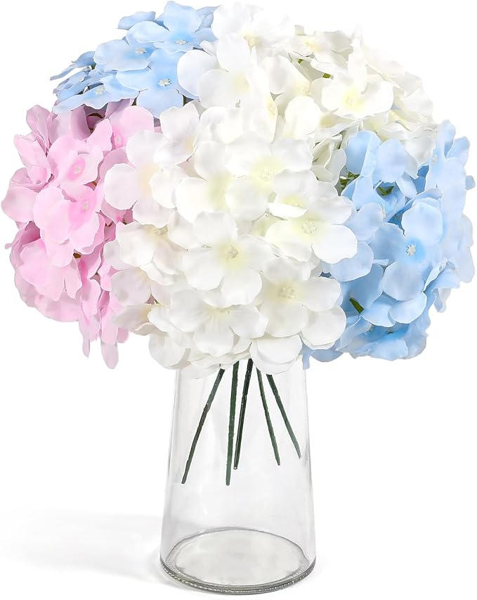 Auihiay 64Pcs Hydrangea Artificial Flowers Bulk, Faux Hydrangea Flowers | - Image 4