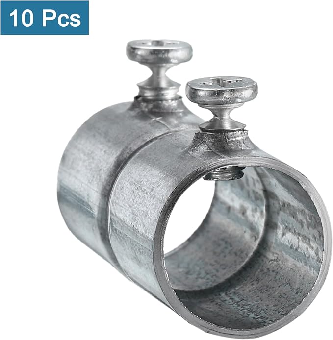 uxcell EMT Coupling, 16mm EMT Set Screw Coupling Conduit Fittings 47mm Length - Image 3