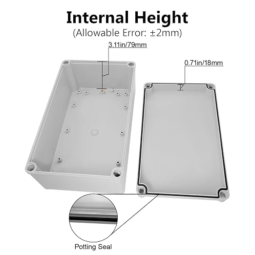 Junction Box IP67 Waterproof Dustproof ABS Plastic Project Box - Image 4