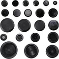 220pcs Flush Mount Black Hole Plug Assortment by Woodzdon