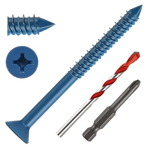 1/4" x 3-1/2" Concrete Screws, Brick or Stucco by Unknown