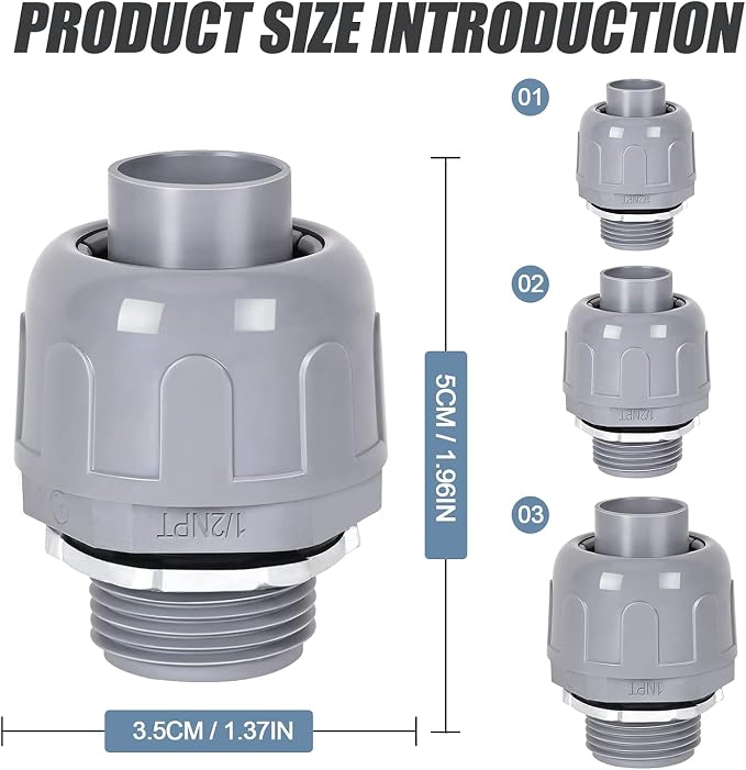 Liquid Tight Connector 1/2 in - Image 4