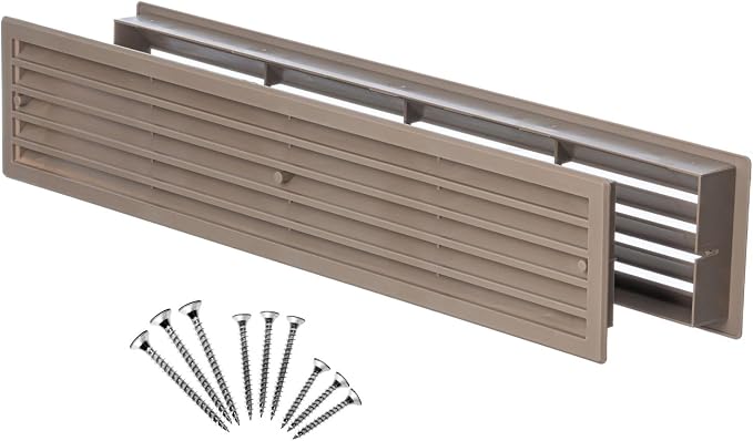 1 Set - Two Sided Door Vent Cover 17.7x3.6 inch - Beige/Oak Plastic Ventilation by Steinberg14