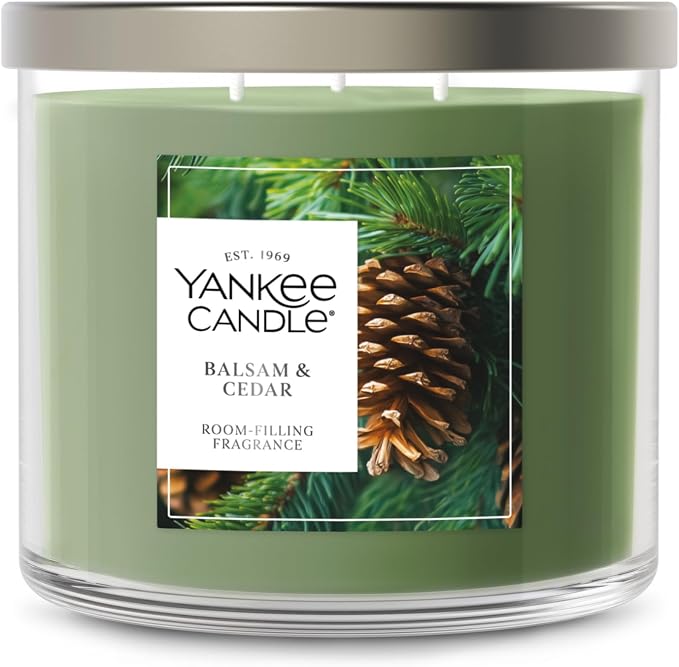 Yankee Candle Balsam and Cedar, Holiday Scented Candle, 14.5oz 3-Wick Candle Jar by Unknown