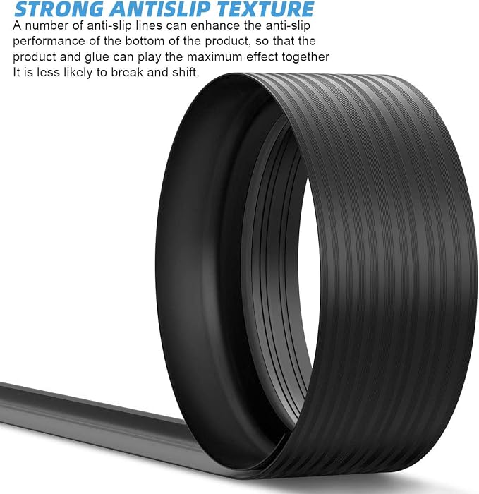 Jin&Bao Black Garage Door Threshold Seal 16FT Rubber Strip & 1 Adhesive | - Image 3