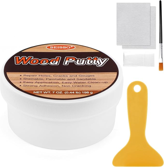 SEISSO Wood Putty, Wood Putty Outdoor Waterproof, Wood Repair Putty Stainable by SEISSO