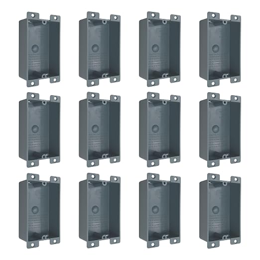 Old Work Shallow Electrical Outlet Box, Non-Metallic, 8 Cubic Inches, 2-Hour by AIRTAK