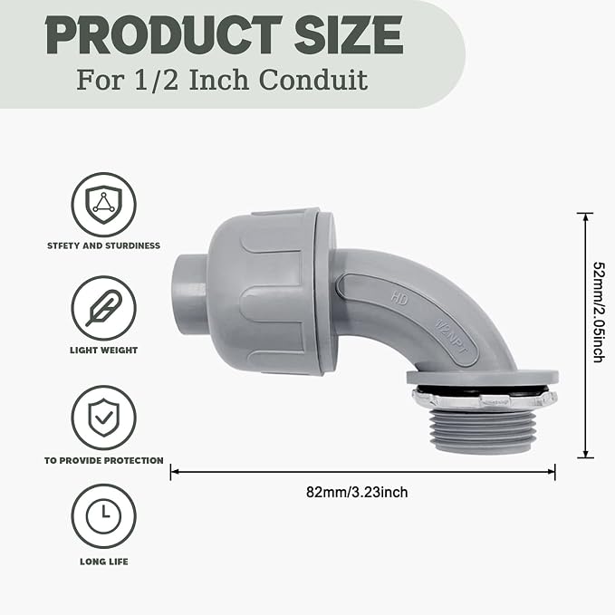 1/2 Inch Liquid Tight Connector - Image 2