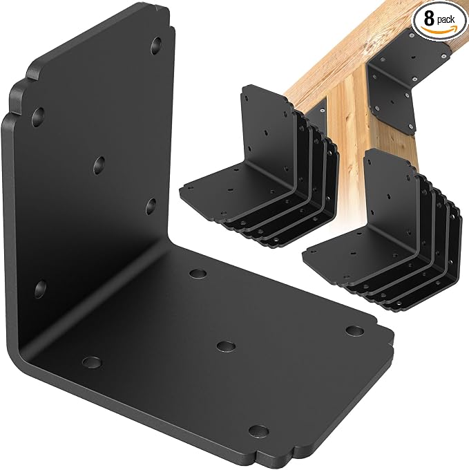 4x4x3.5 L Brackets Heavy Duty for Pergola, 4mm Extra Thick | Angle Bracket by KOMOHOM