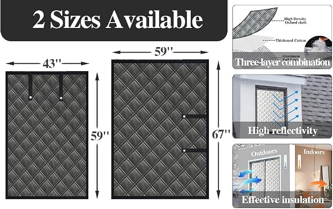 Window Insulation for Winter Draft Dlocker Adjustable Max Up To 59*79" Windows - Image 9