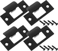 4pcs Door Strike Plate Black 2-3/4“ Deadbolt Strike Plate, Replacement Door by DOITOOL