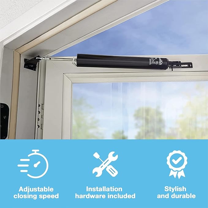Wright Products Heavy-Duty Pneumatic Storm Door Closer – Durable, Adjustable - Image 3