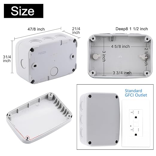 Outdoor White Junction Box, IP66 Waterproof Electrical Project Boxes | NineLeaf - Image 4