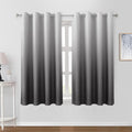 HOMEIDEAS Grey Gray Ombre 100% Blackout 52W x 63L 2 Panels | Gradient, Room by HOMEIDEAS