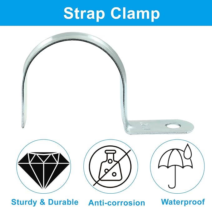 Biaungdo M50 Rigid Pipe Strap, 2 Inch, Zinc Plated Steel, Heavy Duty Conduit - Image 3