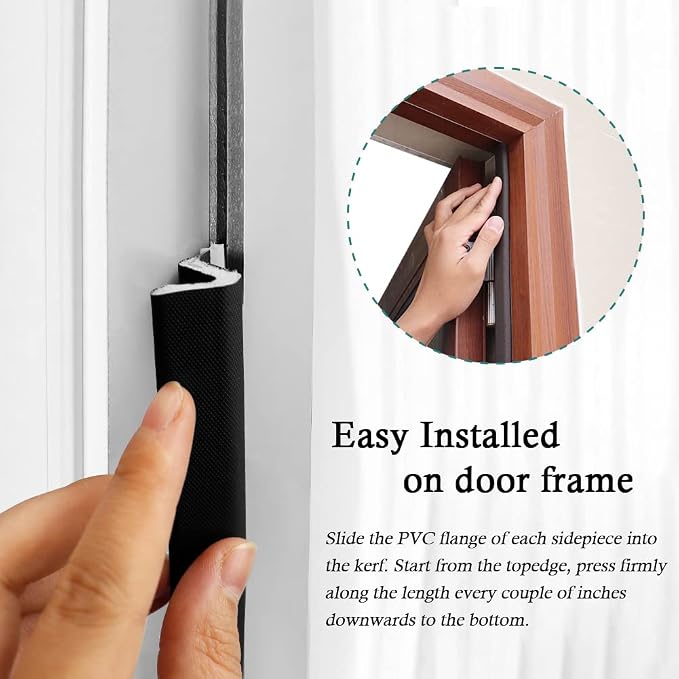 LSGCQ Kerf Weather Stripping for Door Seal Strip, 40 Ft, Front Door Seal Strip - Image 5