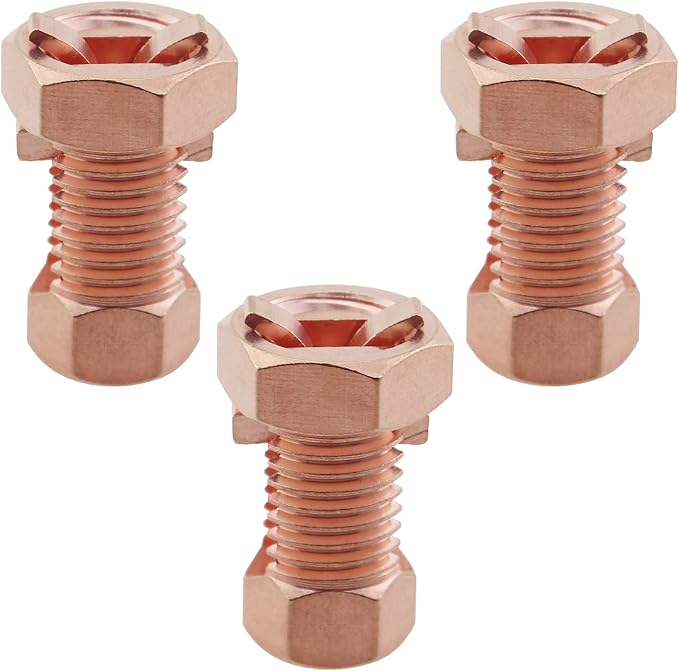 3PCS Split Bolt Cable Connector High Strength Copper Bolt Clamp by Unknown