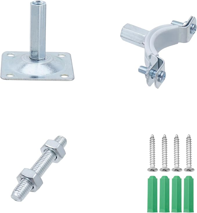 4pcs Wall Mount Pipe Supports 32mm Ceiling Mount Pipe Bracket Clamps Metal Ring - Image 3